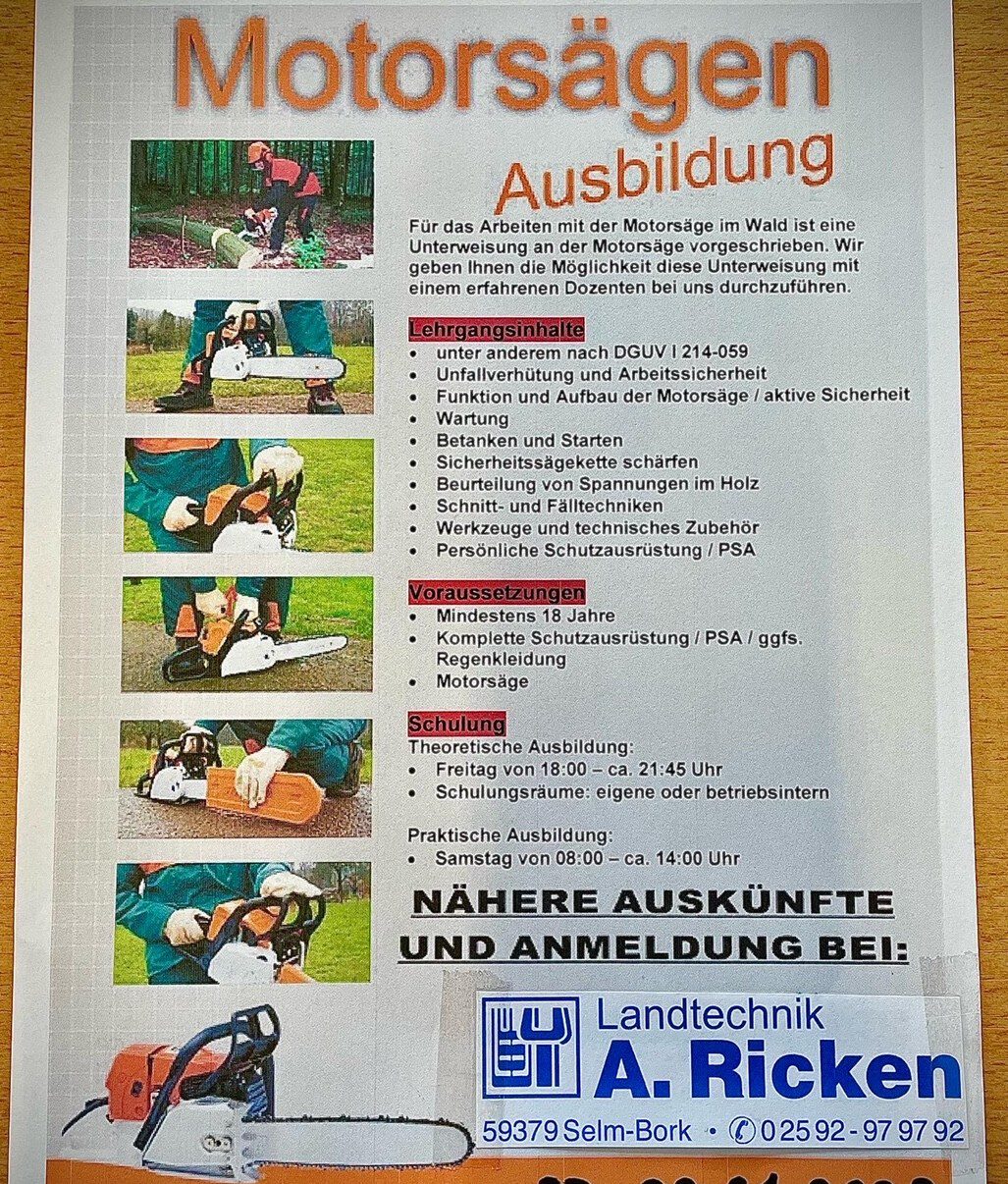 You are currently viewing Motorsägenkurs Modul A