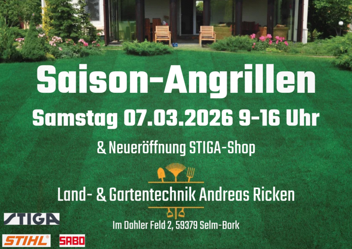 You are currently viewing Saison-Angrillen & Neueröffnung STIGA Shop